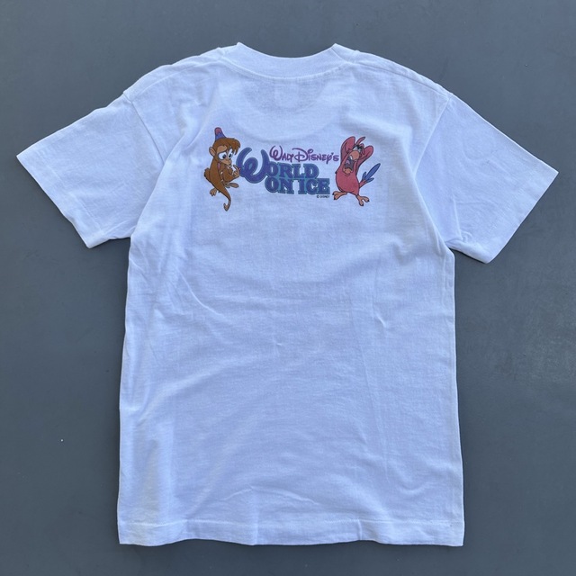 オフクーポン付 【美品】90s Disney アラジン world on ice tシャツ