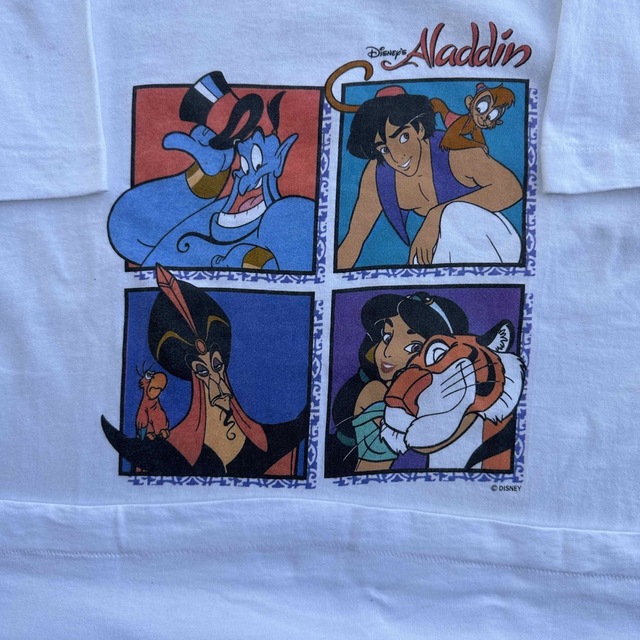 オフクーポン付 【美品】90s Disney アラジン world on ice tシャツ