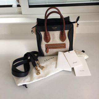 セリーヌ(celine)の【ウリ様専用】CELINE セリーヌ ラゲージ ナノ リネントリオ(ショルダーバッグ)