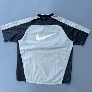 NIKE 00s y2k センターロゴ刺繍 ゲームシャツ テック