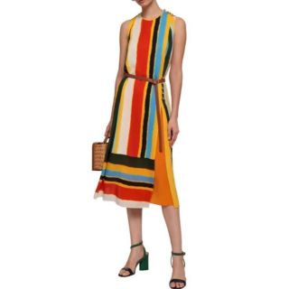 Tory Burch シルク100% ロングワンピース ワンショルダードレス | www