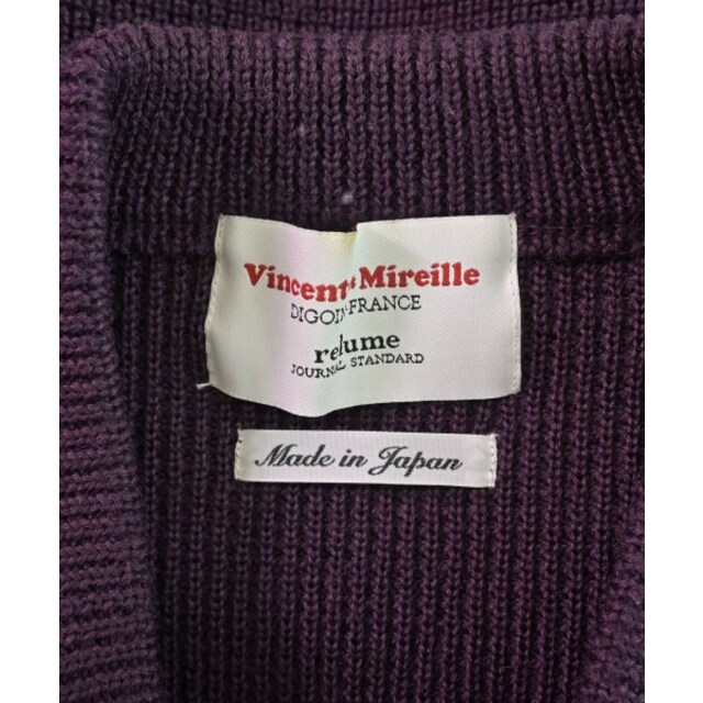 VINCENT ET MIREILLE(バンソンエミレイユ)のVincent et Mireille カーディガン 42(XS位) 紫 【古着】【中古】 メンズのトップス(カーディガン)の商品写真