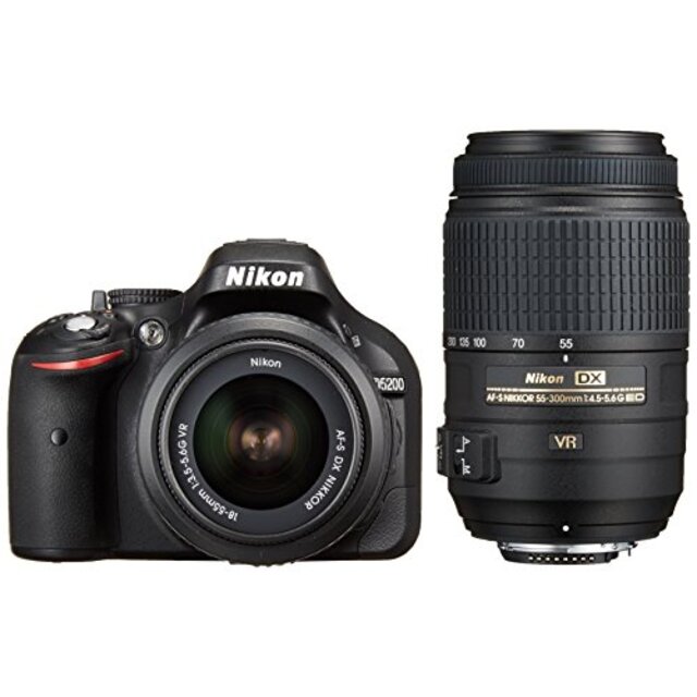 中古】Nikon デジタル一眼レフカメラ D5200 ダブルズームキット AF-S