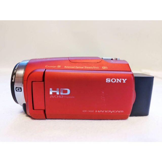 ソニー ビデオカメラ Handycam HDR-CX680 レッド