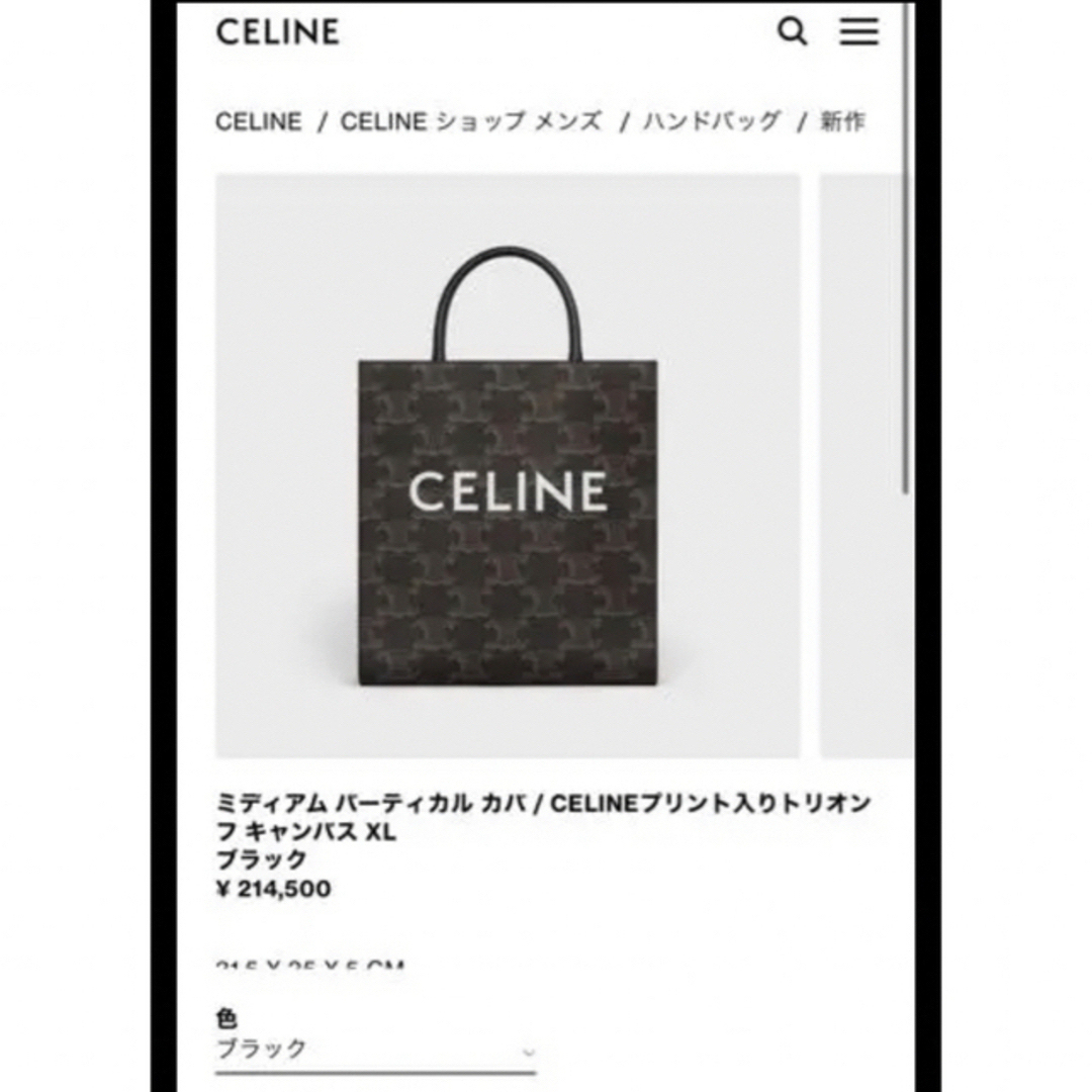 即売れ切れ商品❗️セリーヌ　バーティカルカバ トートバッグ Celine