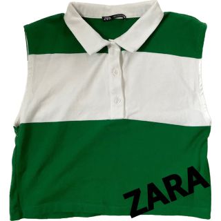 ザラ(ZARA)のZARA ボーダー トップス(カットソー(半袖/袖なし))