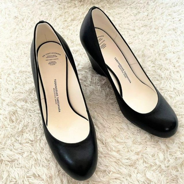 超美品】BEAUTIFUL SHOES ウェッジソール パンプス ブラック 【WEB限定