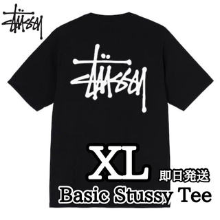ステューシー(STUSSY)のステューシー メンズ レディース Tシャツ 半袖 ベーシック 黒 XL(Tシャツ/カットソー(半袖/袖なし))