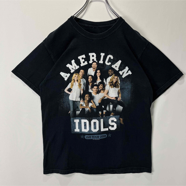 アメリカン・アイドル　ツアーTシャツ 2008 古着ブラック　バンドT idol メンズのトップス(Tシャツ/カットソー(半袖/袖なし))の商品写真