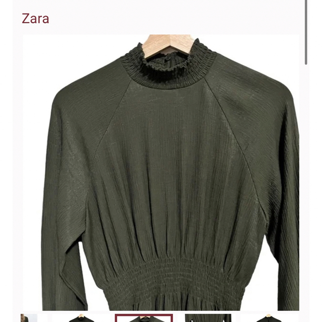 ZARA(ザラ)のZARA ミニワンピース グリーン系 レディースのワンピース(ミニワンピース)の商品写真