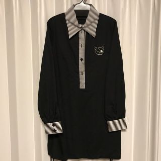 ピースナウ(PEACE NOW)の新品未使用★PEACE NOW★ロングシャツ、黒(シャツ/ブラウス(長袖/七分))