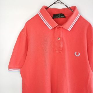 フレッドペリー(FRED PERRY)のイタリア製　フレッドペリー　ポロシャツ　半袖　ユーロ古着　ピンク(ポロシャツ)