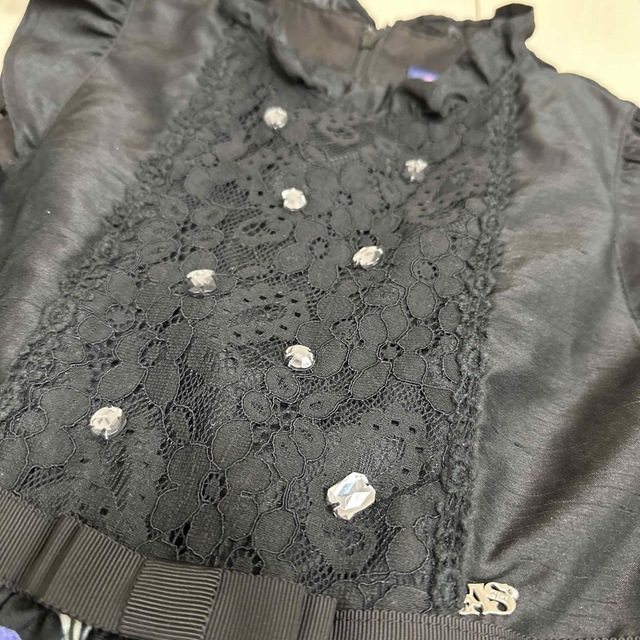 ANNA SUI mini(アナスイミニ)のANNA SUI mini★ドレスワンピ130ビジュー★アナスイミニ キッズ/ベビー/マタニティのキッズ服女の子用(90cm~)(ワンピース)の商品写真