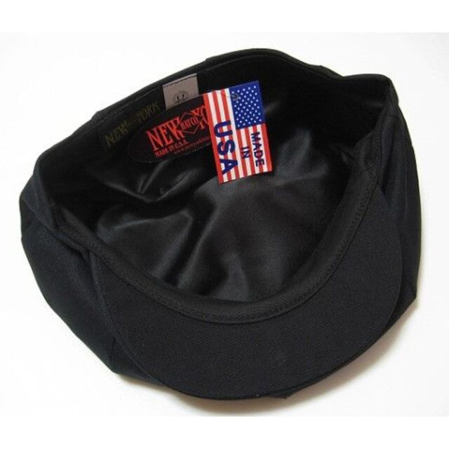 NEW YORK HAT(ニューヨークハット)のUSA製ニューヨークハット新品Canvas Newsboy コットン素材 黒L メンズの帽子(キャスケット)の商品写真