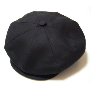 ニューヨークハット(NEW YORK HAT)のUSA製ニューヨークハット新品Canvas Newsboy コットン素材 黒L(キャスケット)