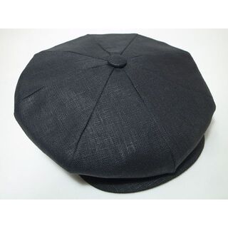 ニューヨークハット(NEW YORK HAT)のUSA製ニューヨークハット新品Linen Newsboy リネン素材 黒 XL(キャスケット)