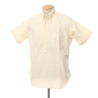 インディヴィジュアライズドシャツ(INDIVIDUALIZED SHIRTS)の【中古】インディビジュアライズドシャツ INDIVIDUALIZED SHIRTS オックスフォードコットン プルオーバー 半袖BDシャツ クリーム【サイズ14 1/2】【メンズ】(シャツ)