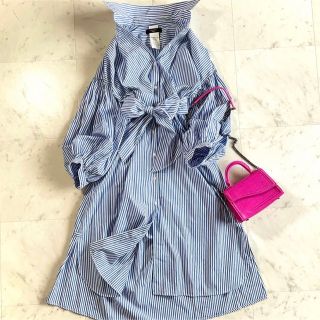 マックスマーラ(Max Mara)のマックスマーラ Weekend ブルーストライプ柄 シャツワンピース(ロングワンピース/マキシワンピース)