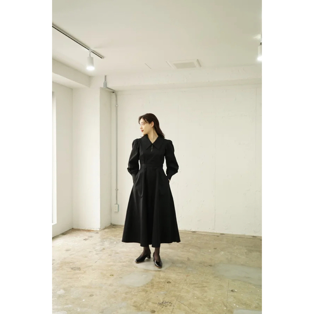 【THE DRESS #28】big collar button dress