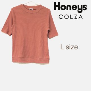 コルザ(COLZA)のハニーズ　コルザ　オレンジ　半袖　シャツ　リブ　夏　　　タイト　きれいめ(Tシャツ(半袖/袖なし))