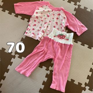 ニシマツヤ(西松屋)の【子供用品】うさちゃんパジャマ♡size70(パジャマ)