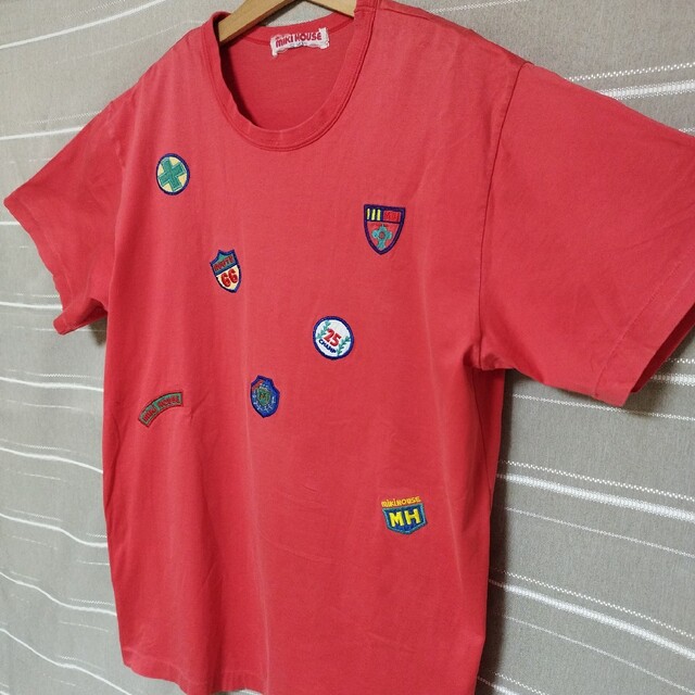 mikihouse(ミキハウス)のmikihouse ミキハウス 刺繍ロゴ ワッペン Tシャツ 赤 ユニセックス メンズのトップス(Tシャツ/カットソー(半袖/袖なし))の商品写真