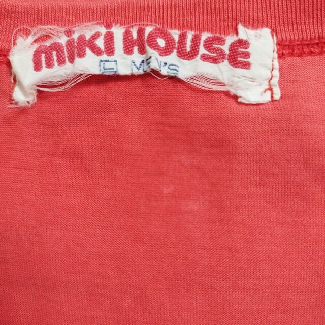 mikihouse(ミキハウス)のmikihouse ミキハウス 刺繍ロゴ ワッペン Tシャツ 赤 ユニセックス メンズのトップス(Tシャツ/カットソー(半袖/袖なし))の商品写真