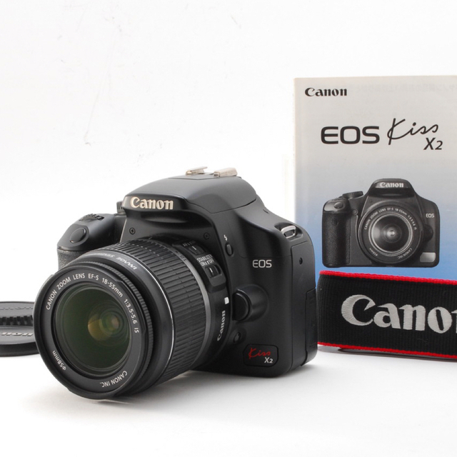 デジタル一眼ショット極小、傷極小のほぼ新品♪❤️Canon EOS KISS X2