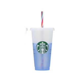 スターバックス(Starbucks)のスタバ カラーチェンジ リユーザブル カップ　ブルー(タンブラー)