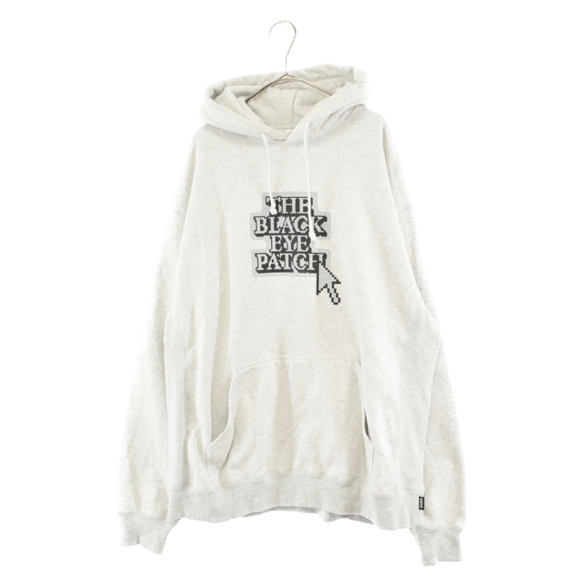 THE BLACK EYE PATCH ブラックアイパッチ CLICK OG LABEL HOODIE ASH