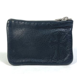 クロムハーツ(Chrome Hearts)のクロムハーツ CHROME HEARTS チェンジパース 小銭入れ 財布 セメタリークロス コインケース レザー ブラック(コインケース/小銭入れ)