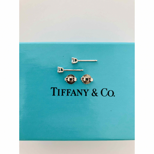 TIFFANY＆CO.　PT　ソリティアダイヤモンドスタッドピアス