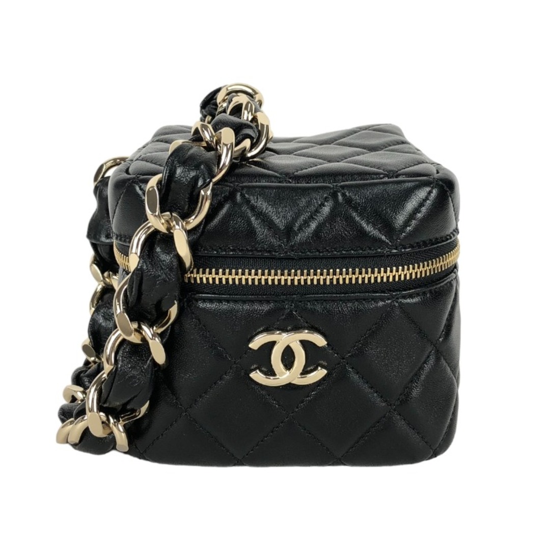 約95cmマチシャネル CHANEL バニティ クラッチバッグ AP2803 ブラック ゴールド金具 ラムスキン レディース クラッチバッグ