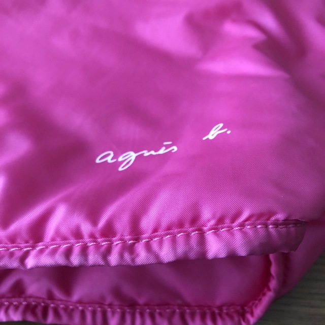 agnes b.(アニエスベー)のアニエスb.のリバーシブルバック(used品)ピンク×白 レディースのバッグ(トートバッグ)の商品写真