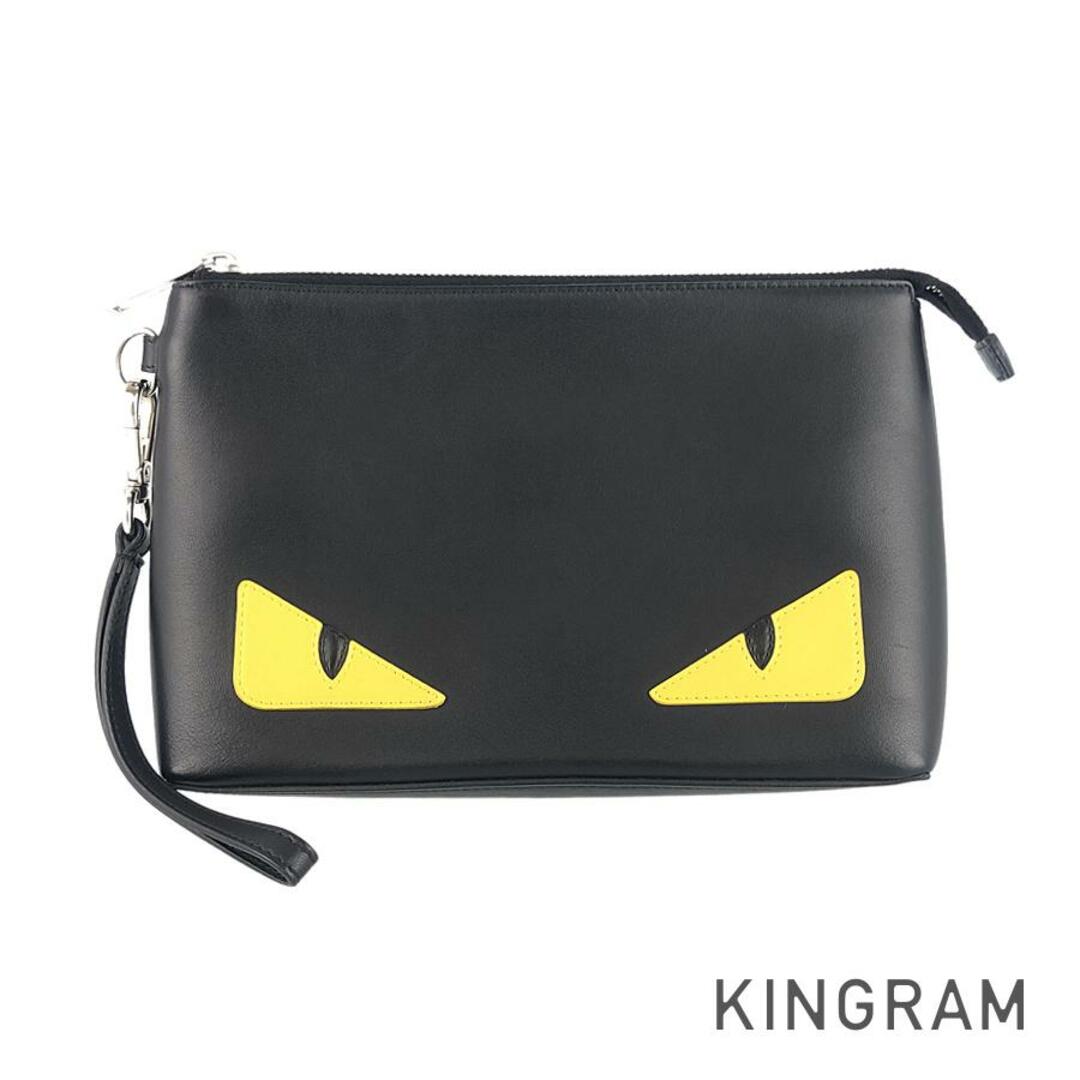 FENDI シューズホルダー セカンドバッグ ズッカ FF PVC レザー黒-