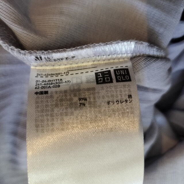 UNIQLO(ユニクロ)のUNIQLOボートネックリブロンＴ レディースのトップス(Tシャツ(長袖/七分))の商品写真