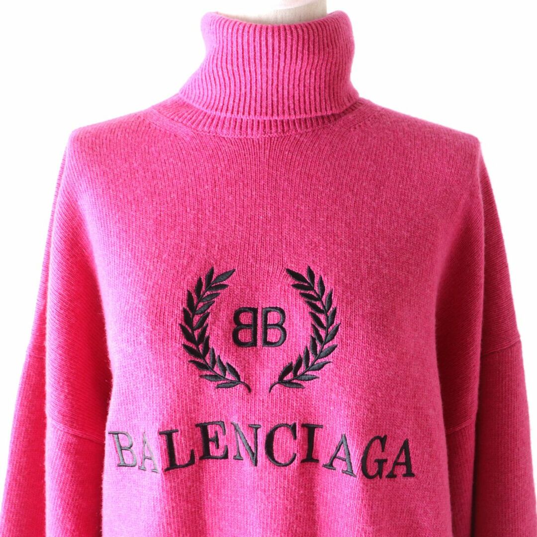 【希少】BALENCIAGA バレンシアガ ロゴ刺繍ハイネックニット 美品