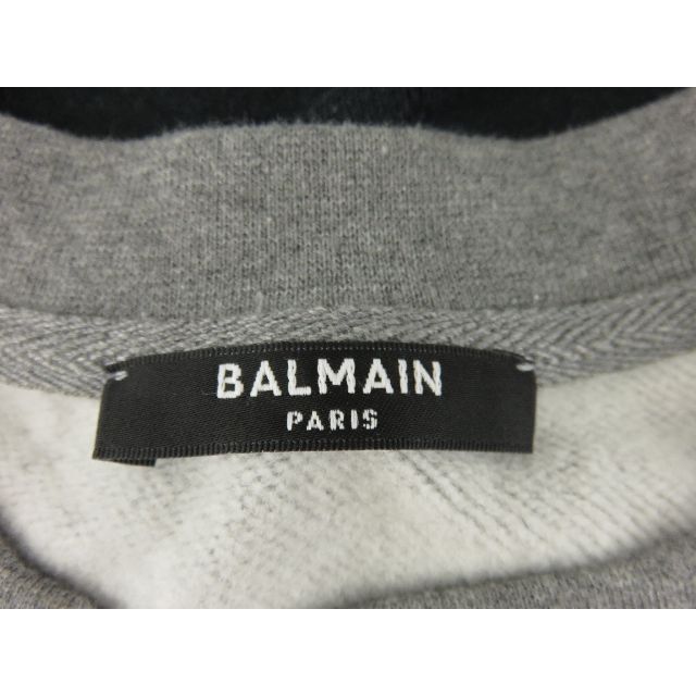 【美品】BALMAIN バルマン スウェット トレーナー グレー XS