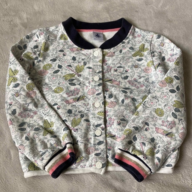 PETIT BATEAU(プチバトー)のプチバトー　スウェットカーディガン　104cm キッズ/ベビー/マタニティのキッズ服女の子用(90cm~)(カーディガン)の商品写真