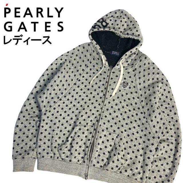 PEARLY GATES パーリーゲイツ フルジップパーカー 1 ドット グレー