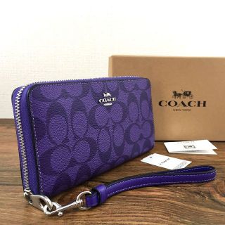 コーチ(COACH) シグネチャー 財布(レディース)（パープル/紫色系）の