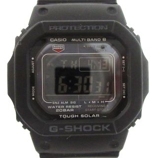 ジーショック(G-SHOCK)のカシオジーショック 腕時計 電波ソーラー タフ スクエア デジタル 黒 ■SM0(ラバーベルト)