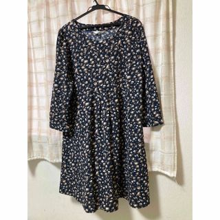 新品★総柄豹柄風ワンピース★M(ひざ丈ワンピース)