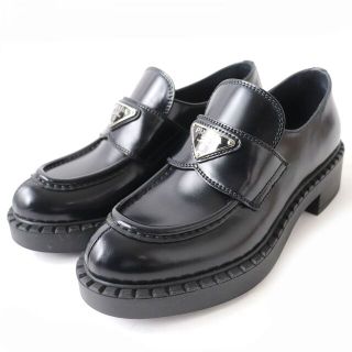 国内正規品】 ローファー 【美品】PRADA シルバープレート 革靴