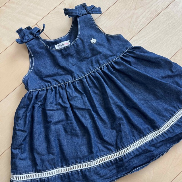 POLO（RALPH LAUREN）(ポロ)のPOLO baby デニムワンピ キッズ/ベビー/マタニティのキッズ服女の子用(90cm~)(ワンピース)の商品写真