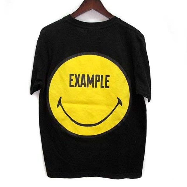 エグザンプル EXAMPLE スマイル Tシャツ カットソー 半袖 ブラック M