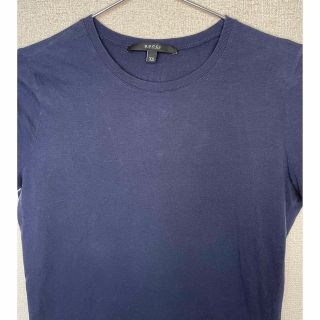 Gucci - GUCCI グッチ バックロゴシンプルTシャツ ネイビー XS