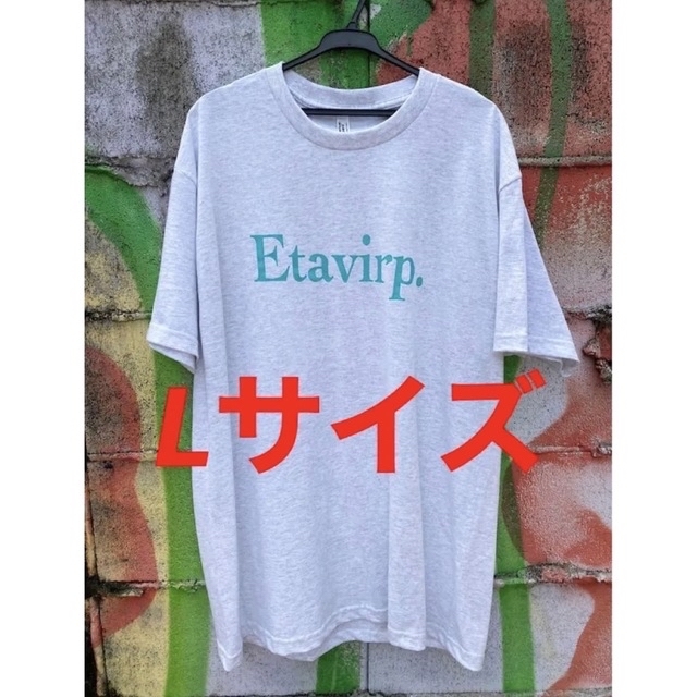 Lサイズ Etavirp Logo T-Shirt Ash × Aqua