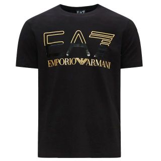 63 EMPORIO ARMANI EA7 ブラック Tシャツ size L