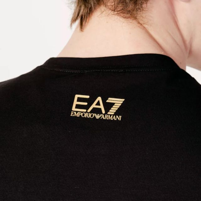 63 EMPORIO ARMANI EA7 ブラック Tシャツ size L